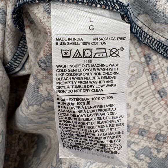 Banana Republic Paisley Mini Corduroy Top, Sz Large, Long Sleeve Babydoll Office - Picture 10 of 11